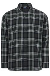 BadRhino Big & Tall Green Check Long Sleeve Shirt