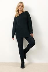 YOURS Plus Size Black Soft Touch Knit Jumper | Yours Clothing 1