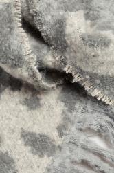 Grey Leopard Print Tassel Trim Chunky Scarf | Yours Clothing 3