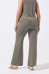 LIMITED COLLECITON Plus Size Brown Striped Wide Leg Trousers | Yours Clothing 2