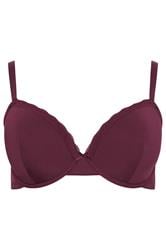 YOURSET 3 PACK Plus Size Red & Purple Lace Trim Padded Bras | Yours Clothing 10