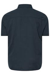 BadRhino Big & Tall Navy Blue Floral Embroidered Shirt | BadRhino 8