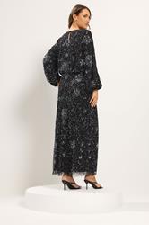 Niimee Curve Black Embellished Long Sleeve Dress 2