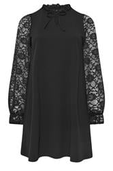 YOURS Plus Size Black Lace Mini Dress | Yours Clothing 5
