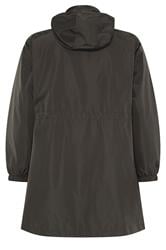 EVANS Plus Size Chocolate Brown Lightweight Rain Jacket | Evans 2