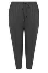 YOURS Plus Size Grey Wide Leg Seam Joggers | Yours Clothing 5