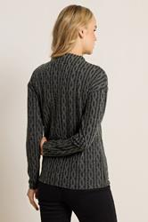 LTS Tall Charcoal Grey Knit Funnel Top | Long Tall Sally 2
