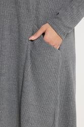 YOURS Plus Size Grey Ribbed Pocket Dress | Yours Clothing 4