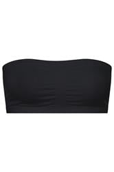 YOURS Curve Black Seamless Padded Non-Wired Bandeau Bra