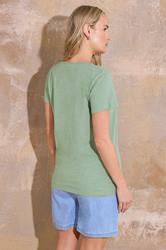 LTS Tall Womens Sage Green V-Neck T-Shirt | Long Tall Sally 4