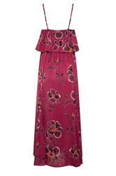 STAR Red Floral Satin Maxi Dress | StarByJM 6