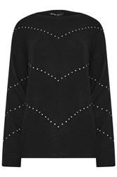 LTS Tall Black Studded Jumper | Long Tall Sally 5