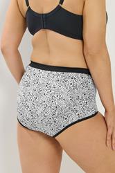 YOURSET 5 PACK Plus Size Black Paisley Print Full Briefs | Yours Clothing 5