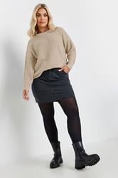 YOURS Plus Size Natural Brown Essential Knitted Jumper | Yours Clothing 1