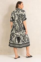 EVANS Plus Size Black Abstract Shirt Dress | Evans 4