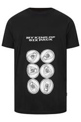 BadRhino Big & Tall Black 'Six Pack' Graphic T-Shirt | BadRhino 5