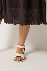 YOURS Plus Size Chocolate Brown Broderie Anglaise Trim Dress | Yours Clothing 4