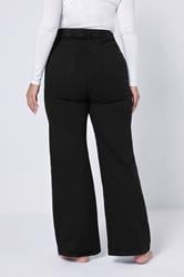 YOURS Plus Size Black Wide Leg Denim Jeans | Yours Clothing  2