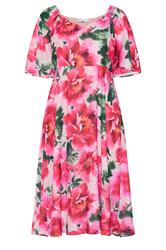 YOURS LONDON Curve Pink Floral V-Neck Maxi Dress