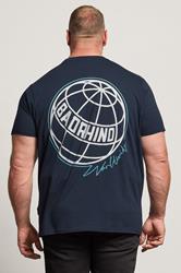 BadRhino Big & Tall 3 PACK Black & Navy Blue Worldwide Graphic T-Shirts | BadRhino 5