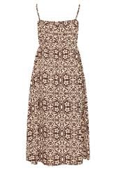 LIMITED COLLECTION Plus Size Brown Abstract Tie Strap Dress | Yours Clothing 6
