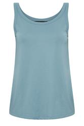 YOURS Plus Size Light Blue Core Basic Vest Top | Yours Clothing 5
