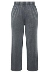 LIMITED COLLECTION Curve Grey Acid Wash Wide Leg Trousers