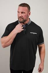BadRhino Big & Tall Black Chambray Polo Shirt | BadRhino 1