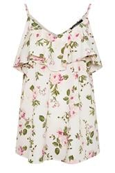 YOURS Plus Size White Floral Frill Cami Vest Top | Yours Clothing 6