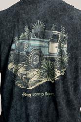 BadRhino Big & Tall Black Acid Wash 'Jeep' Graphic Vest | BadRhino 4