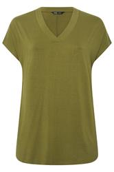 YOURS Plus Size Green Grown On Sleeve T-shirt | Yours Clothing 5