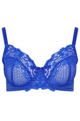 YOURSET 2 PACK Plus Size Cobalt Blue Lace Trim Bras | Yours Clothing 2