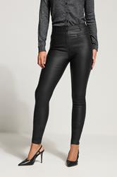 LTS Tall Black Faux Leather Skinny Jeans | Long Tall Sally 1