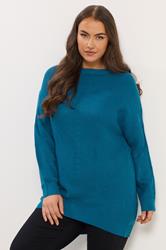 YOURS Plus Size Dark Blue Essential Knitted Jumper | Yours Clothing 3