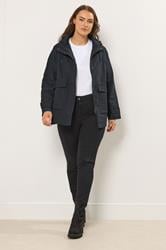 YOURS Plus Size Navy Blue Raglan Lightweight Jacket | Yours Clothing 2