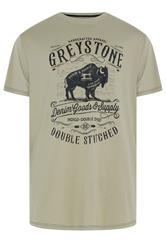 KAM Big & Tall Grey 'Greystone' Graphic Print T-Shirt | BadRhino 1