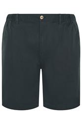 D555 Big & Tall Navy Blue Elasticated Stretch Shorts