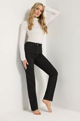 LTS Tall Women's Black Straight Leg Jeans | Long Tall Sally  3