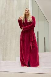 LTS Tall Red Super Luxe Maxi Dressing Gown | Long Tall Sally 1