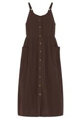 YOURS Curve Chocolate Brown Cheesecloth Sundress