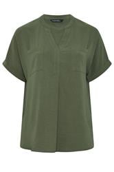 EVANS Curve Khaki Green Overhead Utility Shirt