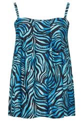 YOURS Curve Blue Pacific Abstract Print Tankini Top