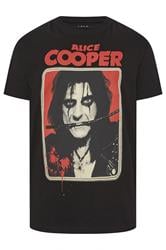 BadRhino Big & Tall Black Extra Long Alice Cooper Graphic T-Shirt