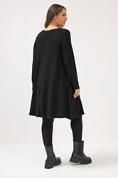 YOURS Plus Size Black Soft Touch Pocket Dress | Yours Clothing 2