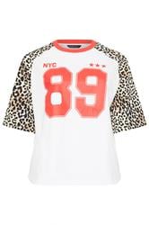 LIMITED COLLECTION Plus Size White '89' Leopard Print T-Shirt | Yours Clothing 5