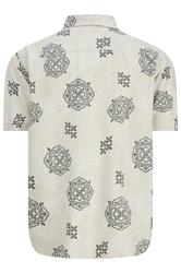 JACK & JONES Big & Tall Natural Abstract Print Short Sleeve Shirt | BadRhino 4
