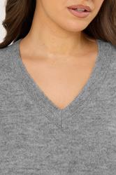 YOURS Plus Size Grey Soft Touch Knitted Jumper | Yours Clothing 4