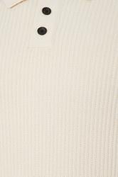 BadRhino Big & Tall Natural Brown Chunky Knit Collared Jumper | BadRhino 8