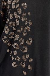 YOURS Plus Size Black Leopard Sequin Embellished Jumper 4