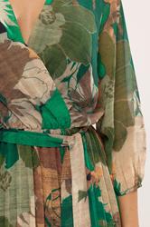 STAR Green Abstract Pleated Dress | StarByJM 4